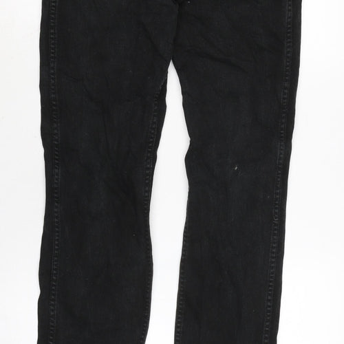 Levis Mens Grey Cotton Straight Jeans Size 28 in L30 in Regular Zip
