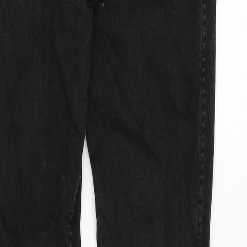 Levis Mens Grey Cotton Straight Jeans Size 28 in L30 in Regular Zip