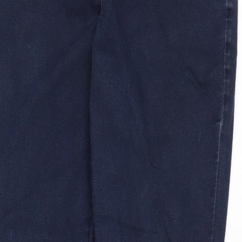 Marks and Spencer Womens Blue Cotton Blend Jegging Jeans Size 12 L27 in Regular