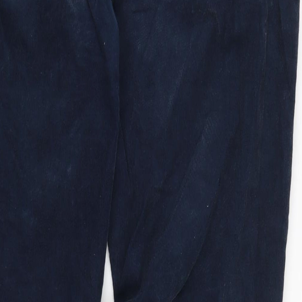 Jaeger Mens Blue Cotton Trousers Size 36 in L29 in Regular Tie