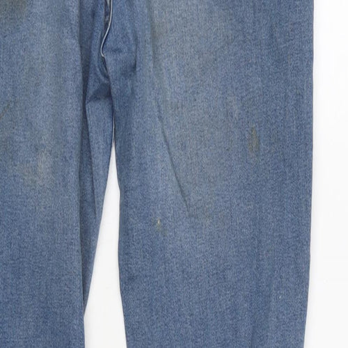 H&M Mens Blue Cotton Blend Straight Jeans Size 30 in L29 in Regular Zip