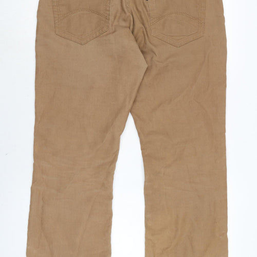 6th Sense Womens Brown Cotton Straight Jeans Size 34 in L28 in Regular Zip