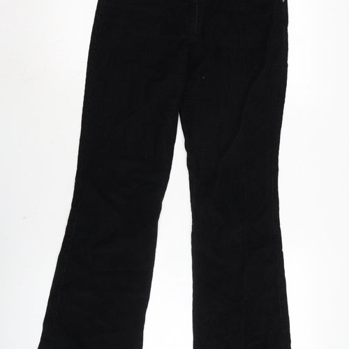Dorothy Perkins Womens Black Cotton Trousers Size 6 L29 in Regular Zip