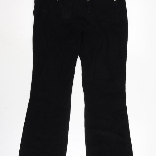 Dorothy Perkins Womens Black Cotton Trousers Size 6 L29 in Regular Zip