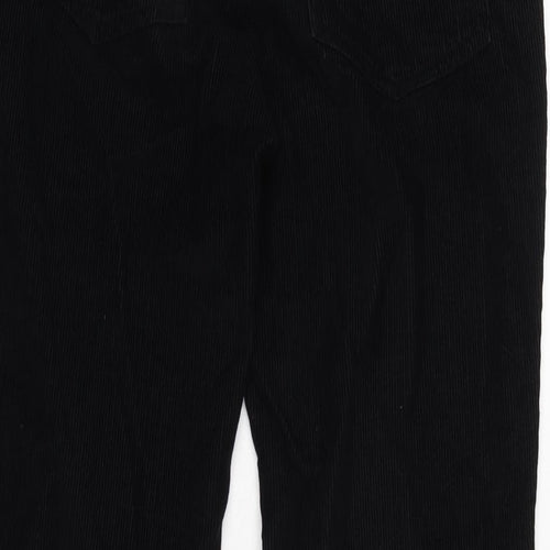Dorothy Perkins Womens Black Cotton Trousers Size 6 L29 in Regular Zip