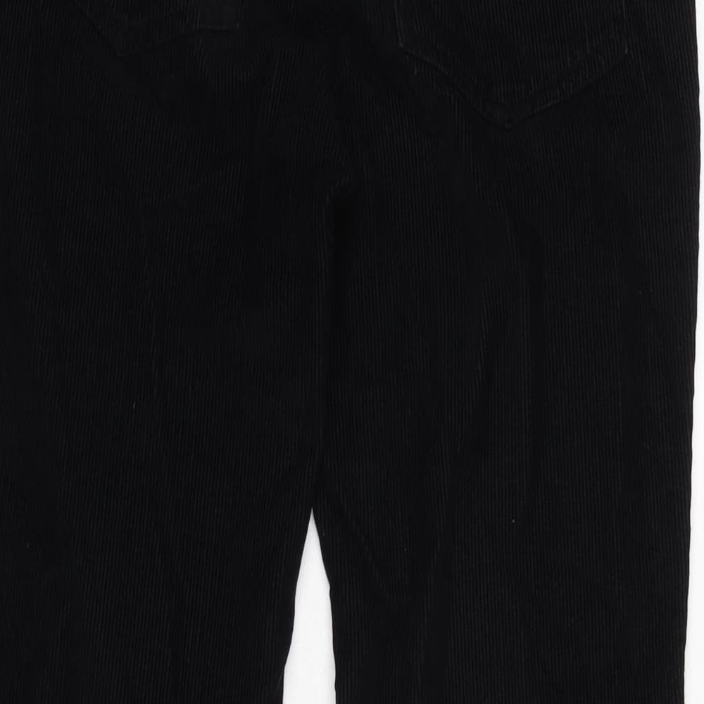 Dorothy Perkins Womens Black Cotton Trousers Size 6 L29 in Regular Zip