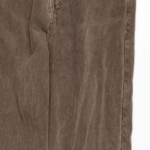 Urban Outfitters Mens Brown Cotton Trousers Size 32 in L32 in Regular Button