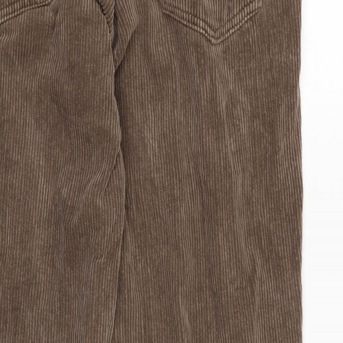 Urban Outfitters Mens Brown Cotton Trousers Size 32 in L32 in Regular Button