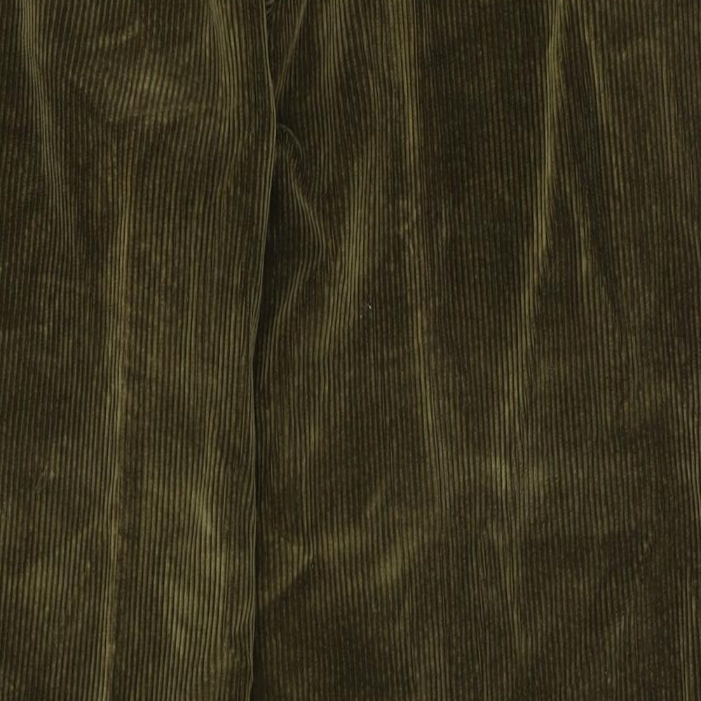 Joseph Turner Mens Green Cotton Trousers Size 42 in L34 in Regular Zip