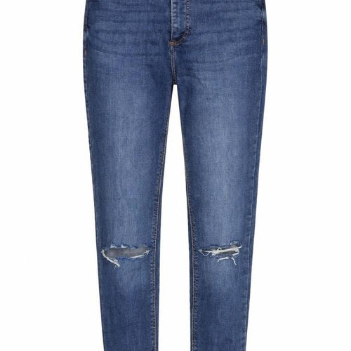 Denim & Co. Womens Blue Cotton Blend Tapered Jeans Size 4 L23.5 in Regular Zip - Waist 20In.