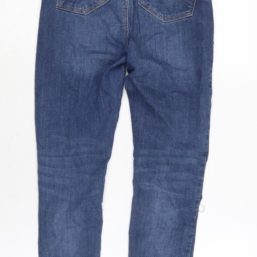 Denim & Co. Womens Blue Cotton Blend Tapered Jeans Size 4 L23.5 in Regular Zip - Waist 20In.