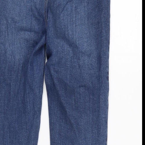 Denim & Co. Womens Blue Cotton Blend Tapered Jeans Size 4 L23.5 in Regular Zip - Waist 20In.