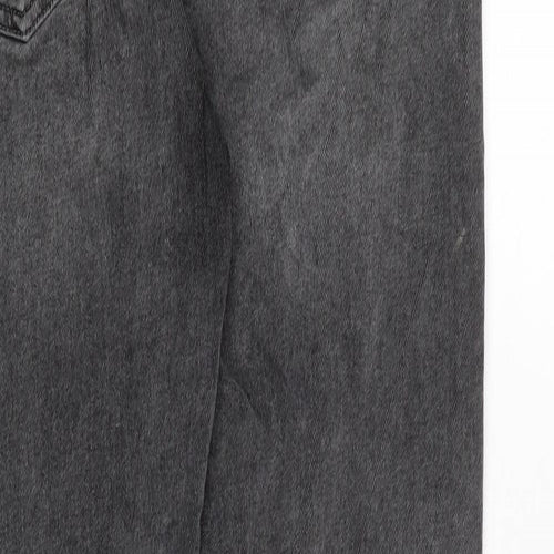 H&M Mens Grey Cotton Blend Straight Jeans Size 34 in L32 in Regular Zip