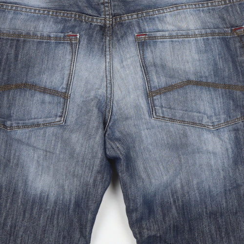 Denim & Co. Mens Blue Cotton Bermuda Shorts Size 32 in L10 in Regular Zip