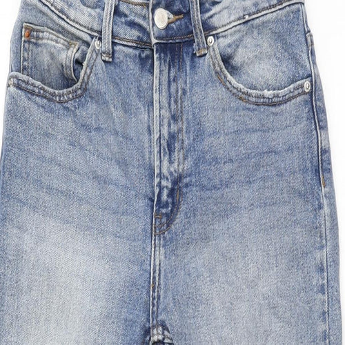 Denim Co Womens Blue Cotton Skinny Jeans Size 8 L25 in Regular Zip