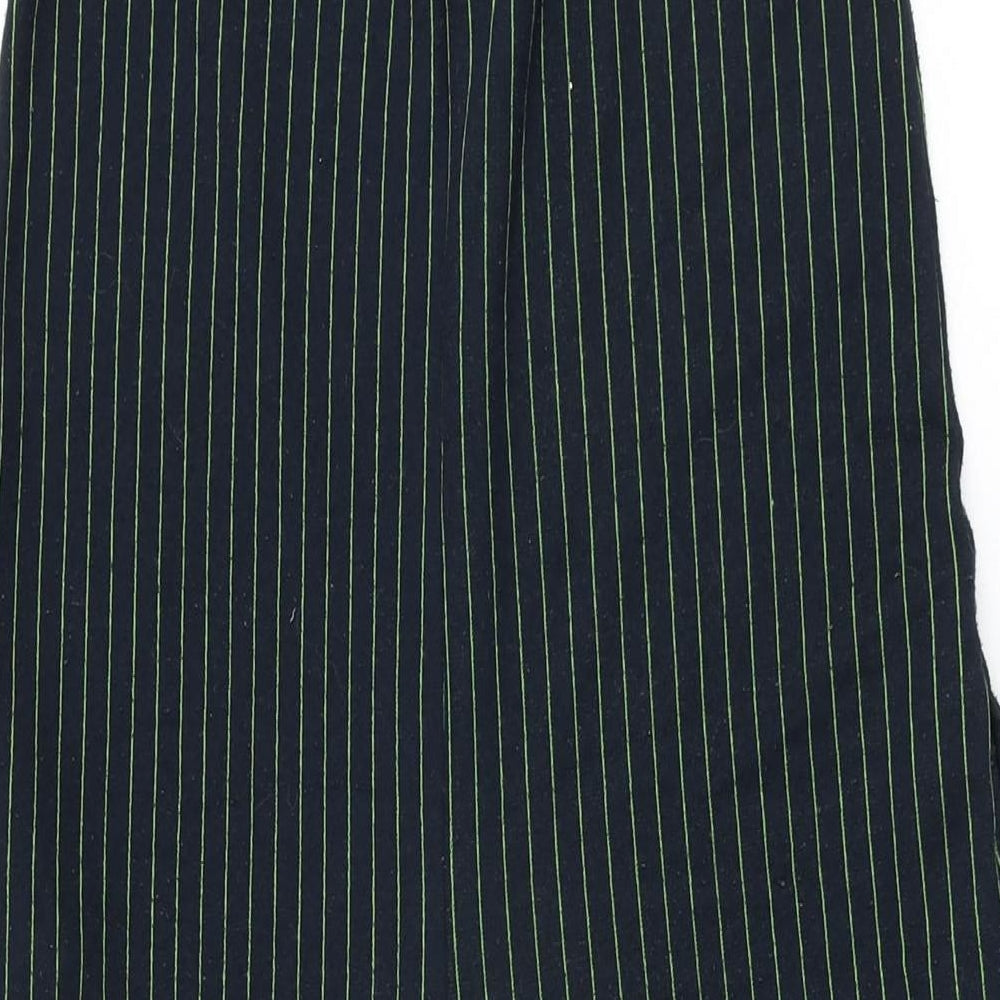 Pull&Bear Womens Black Striped Polyester Jumpsuit One-Piece Size M L20 in Pullover