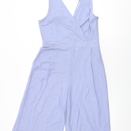 Mango Womens Blue Polyester Jumpsuit One-Piece Size M L14 in Zip