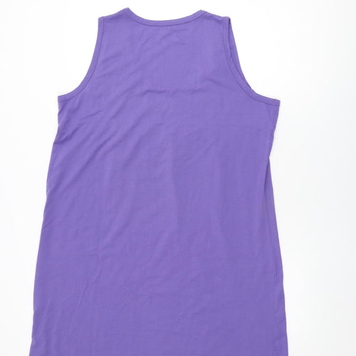 Being Casual Womens Purple Polyester Shift Size 20 Scoop Neck Pullover