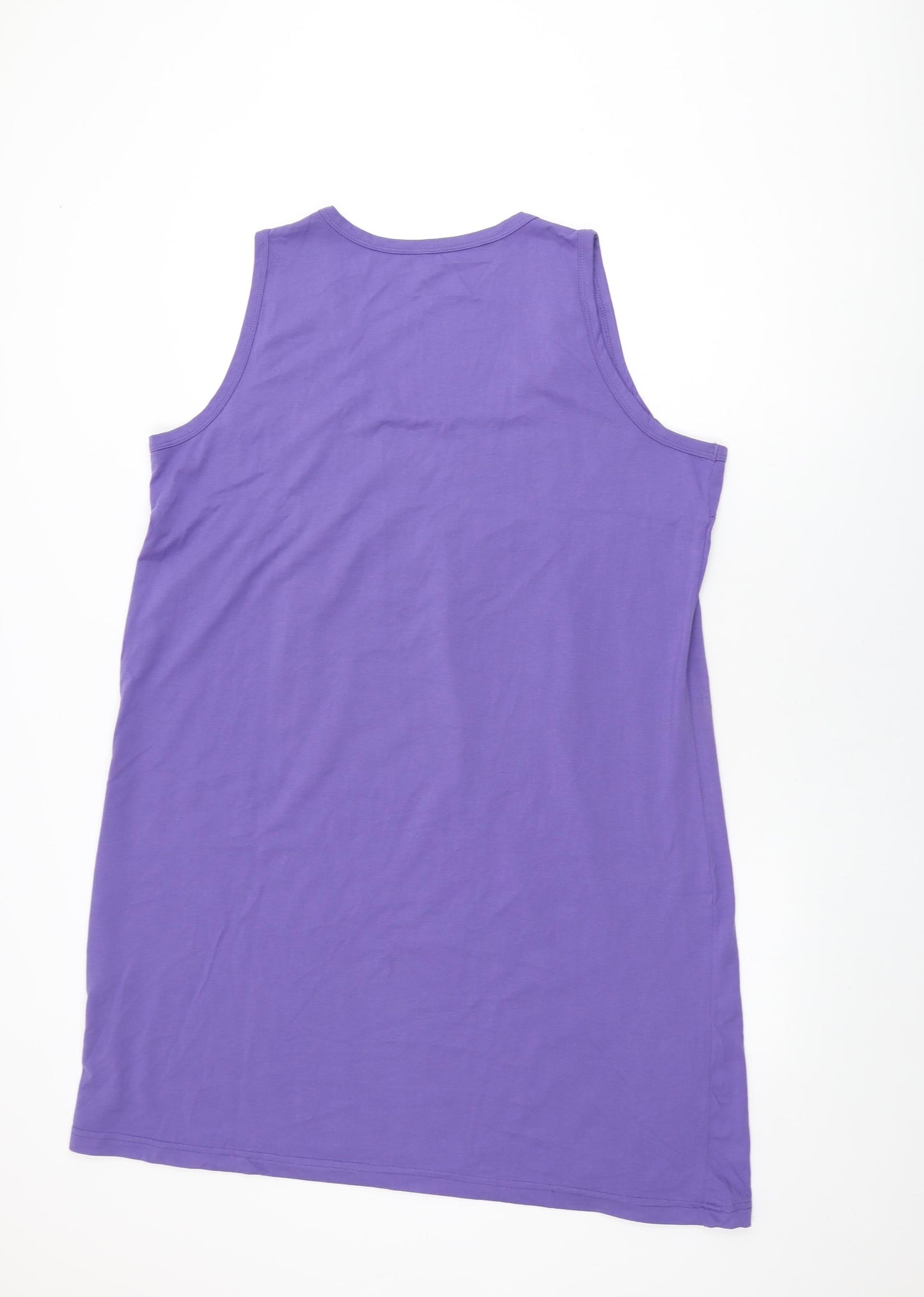 Being Casual Womens Purple Polyester Shift Size 20 Scoop Neck Pullover