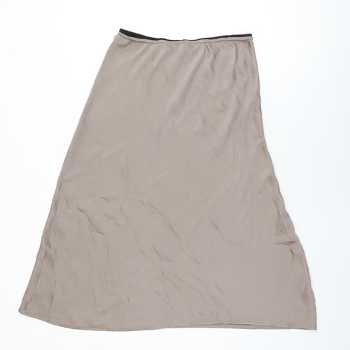 Innocence Womens Brown Polyester Swing Skirt Size 16