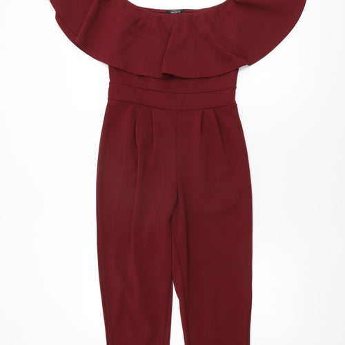 Girls On Film Womens Red Polyester Jumpsuit One-Piece Size 8 L23 in Pullover