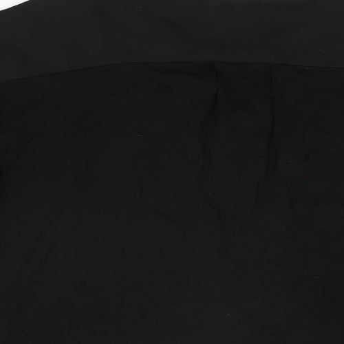 Christian Siriano Womens Black Polyester Basic Blouse Size S V-Neck