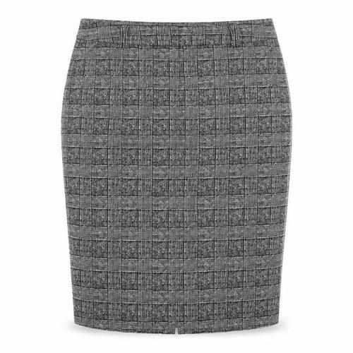 Marks and Spencer Womens Grey Geometric Polyester Straight & Pencil Skirt Size 18 Zip