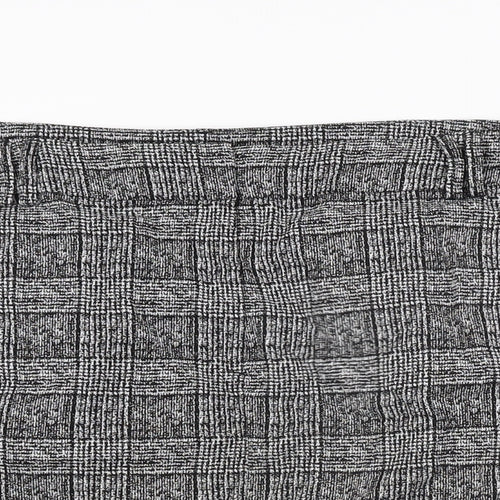 Marks and Spencer Womens Grey Geometric Polyester Straight & Pencil Skirt Size 18 Zip