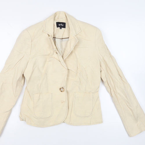 Per Una Womens Beige Jacket Blazer Size 10 Button