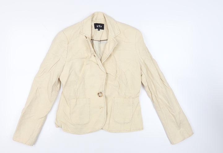 Per Una Womens Beige Jacket Blazer Size 10 Button