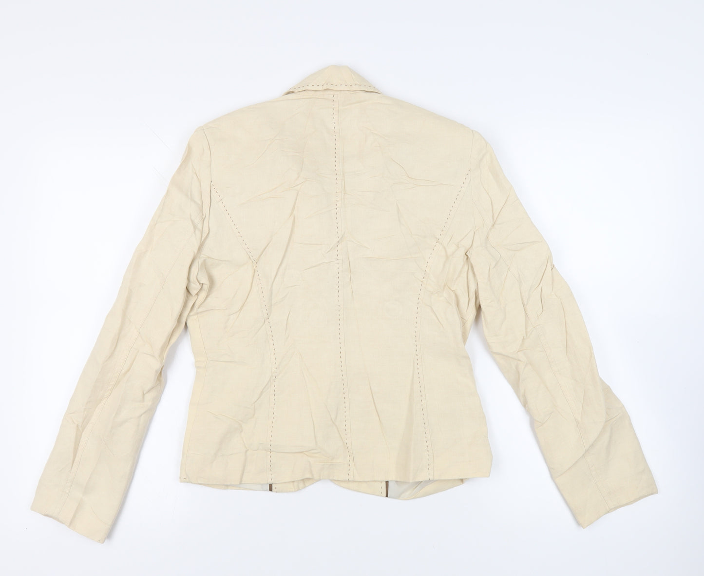 Per Una Womens Beige Jacket Blazer Size 10 Button