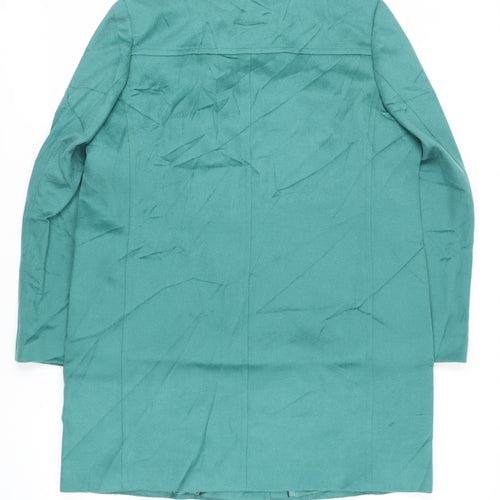 Jaeger Womens Green Pea Coat Coat Size 16 Button