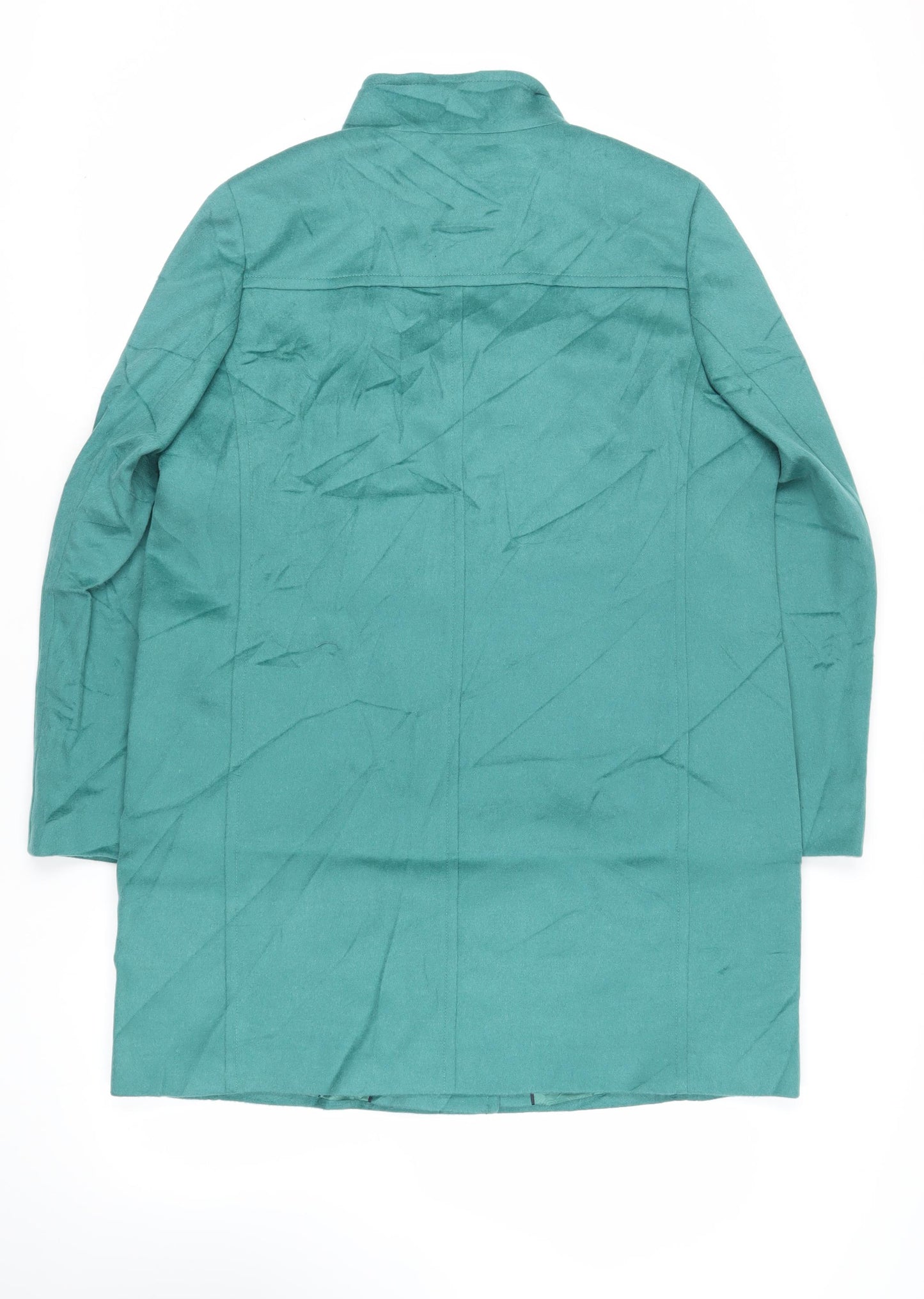 Jaeger Womens Green Pea Coat Coat Size 16 Button