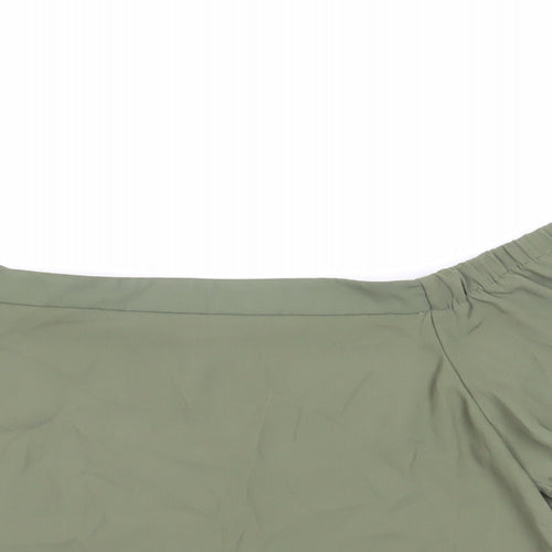 New Look Womens Green Polyester Basic Blouse Size 8 Off the Shoulder