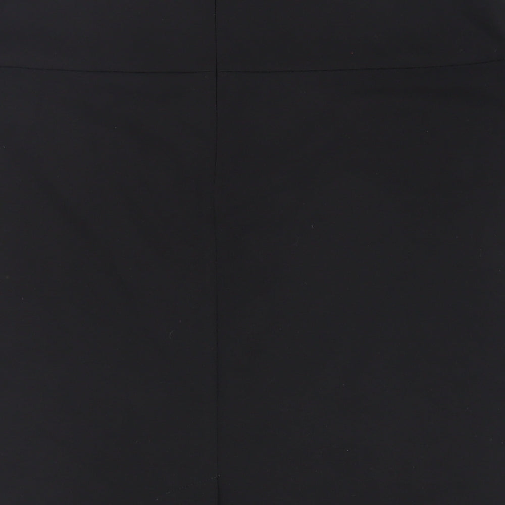 Linea Womens Black Polyester Straight & Pencil Skirt Size 18 Zip - Embroidered