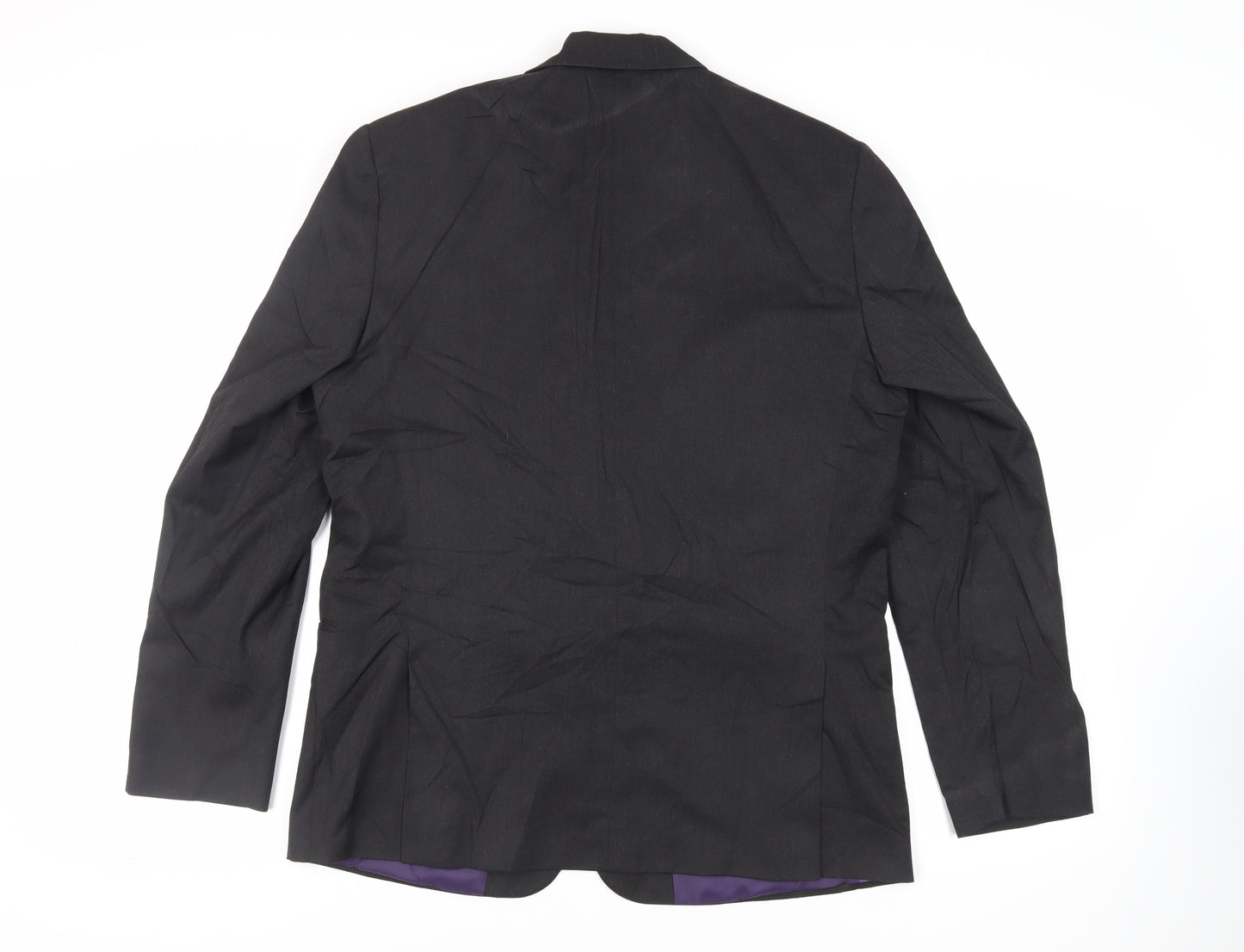 Marks and Spencer Mens Black Polyester Jacket Suit Jacket Size 44 Regular