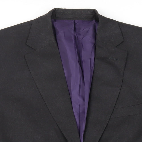 Marks and Spencer Mens Black Polyester Jacket Suit Jacket Size 44 Regular