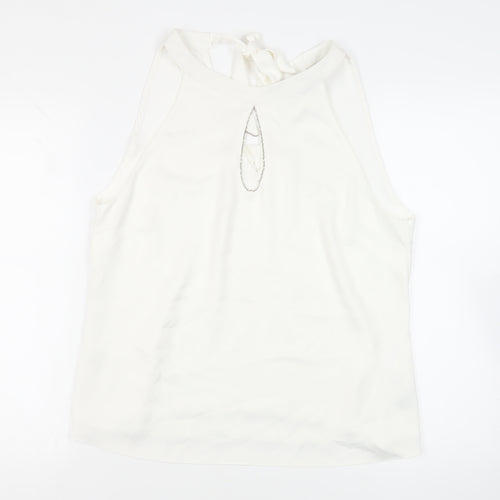 Dorothy Perkins Womens White Polyester Basic Blouse Size 16 Halter