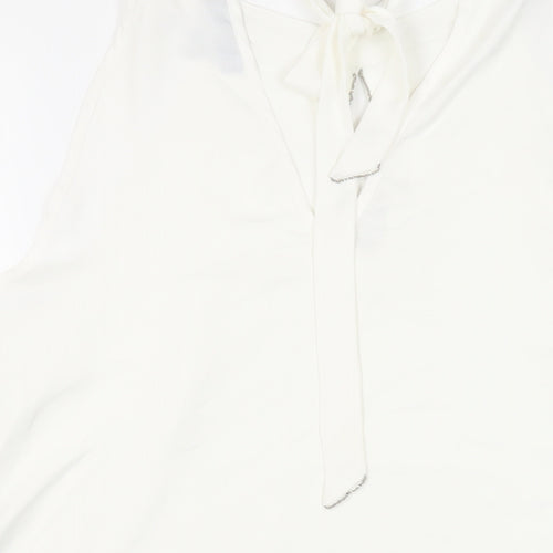 Dorothy Perkins Womens White Polyester Basic Blouse Size 16 Halter