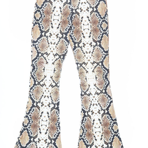I SAW IT FIRST Womens Brown Animal Print Polyester Jogger Leggings Size 6 L31 in - Elasticated Waist