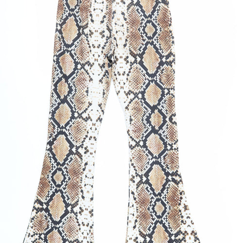 I SAW IT FIRST Womens Brown Animal Print Polyester Jogger Leggings Size 6 L31 in - Elasticated Waist