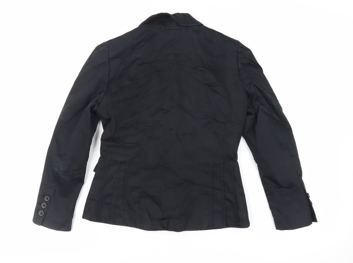 H&M Womens Black Jacket Blazer Size 10 Button