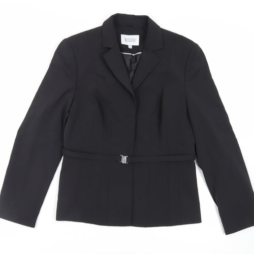 NEXT Womens Black Jacket Blazer Size 14 Hook & Eye