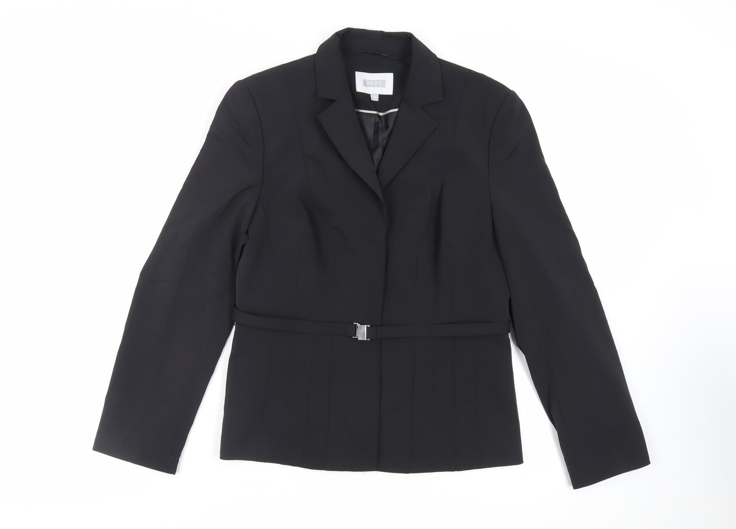 NEXT Womens Black Jacket Blazer Size 14 Hook & Eye