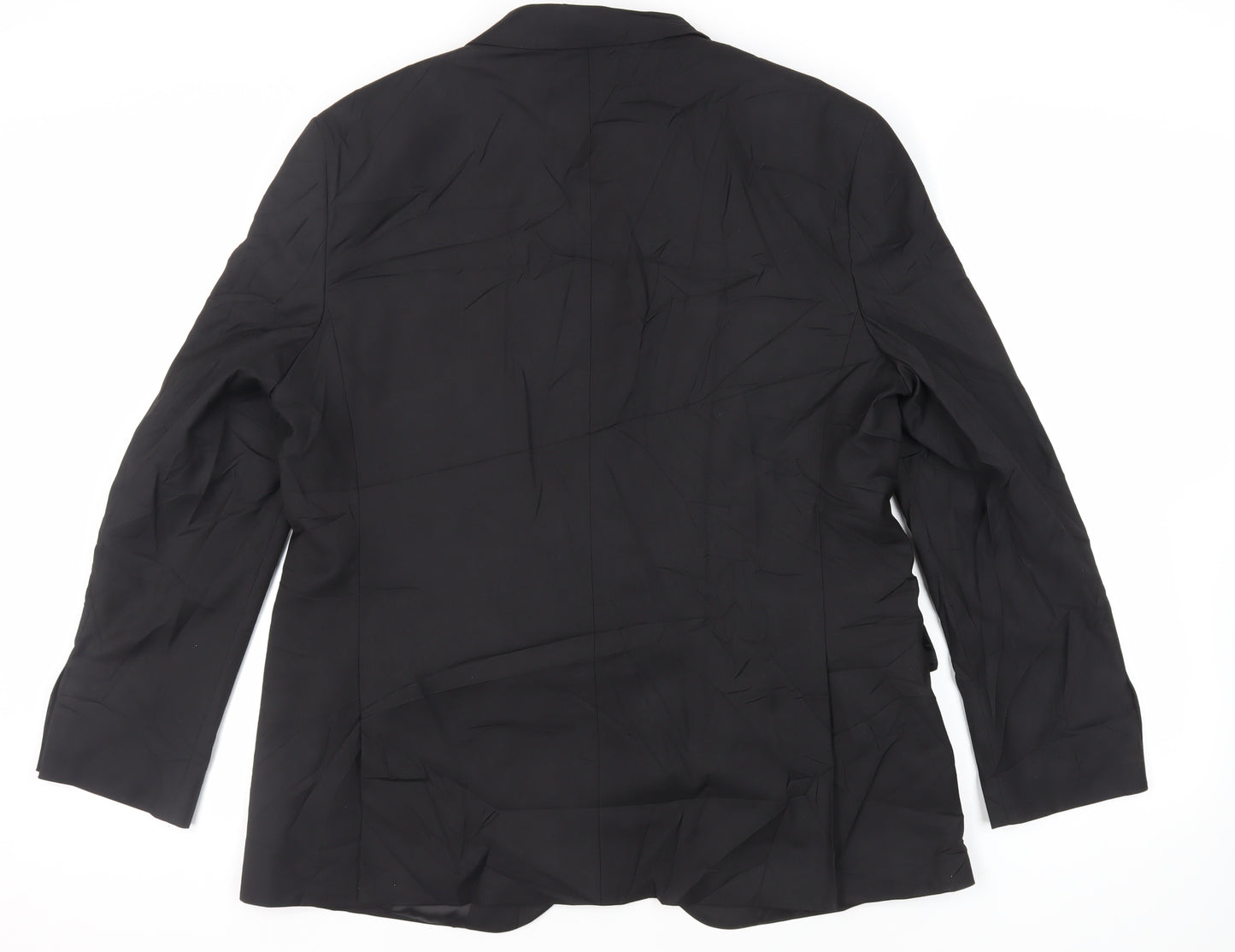 Marks and Spencer Mens Black Polyester Jacket Suit Jacket Size 44 Regular