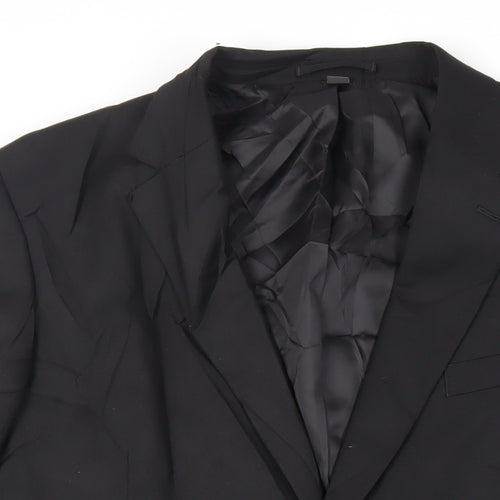 Marks and Spencer Mens Black Polyester Jacket Suit Jacket Size 44 Regular