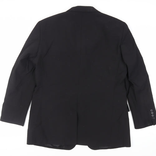 Charlton Gray Mens Black Polyester Jacket Blazer Size 42 Regular