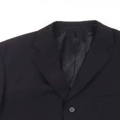 Charlton Gray Mens Black Polyester Jacket Blazer Size 42 Regular