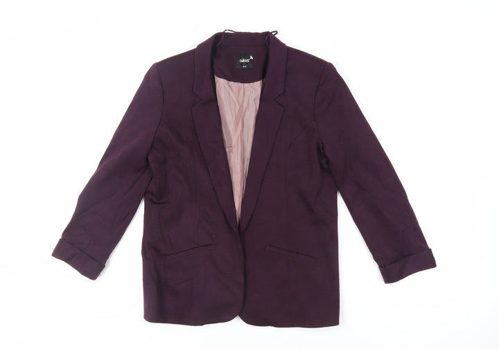 Oasis Womens Purple Jacket Blazer Size 8 - Open