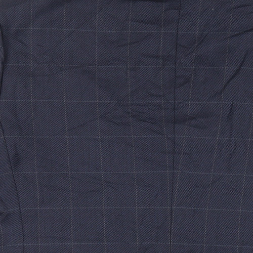 Marks and Spencer Mens Blue Check Wool Jacket Suit Jacket Size 44 Regular